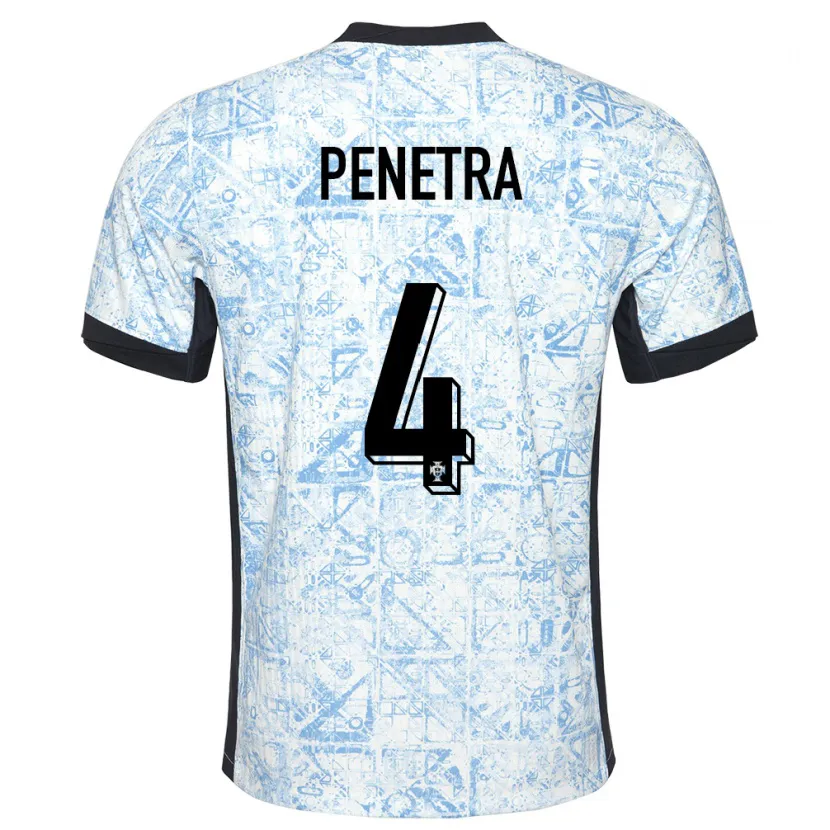 Danxen Herren Portugal Alexandre Penetra #4 Cremeblau Auswärtstrikot Trikot 24-26 T-Shirt Schweiz