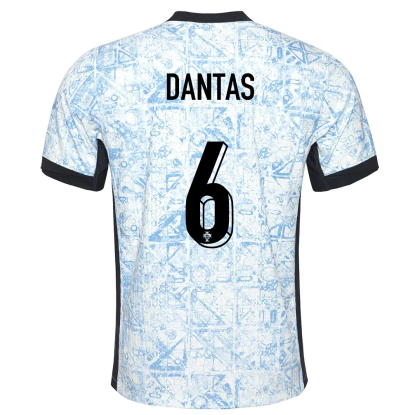 Danxen Herren Portugal Tiago Dantas #6 Cremeblau Auswärtstrikot Trikot 24-26 T-Shirt Schweiz