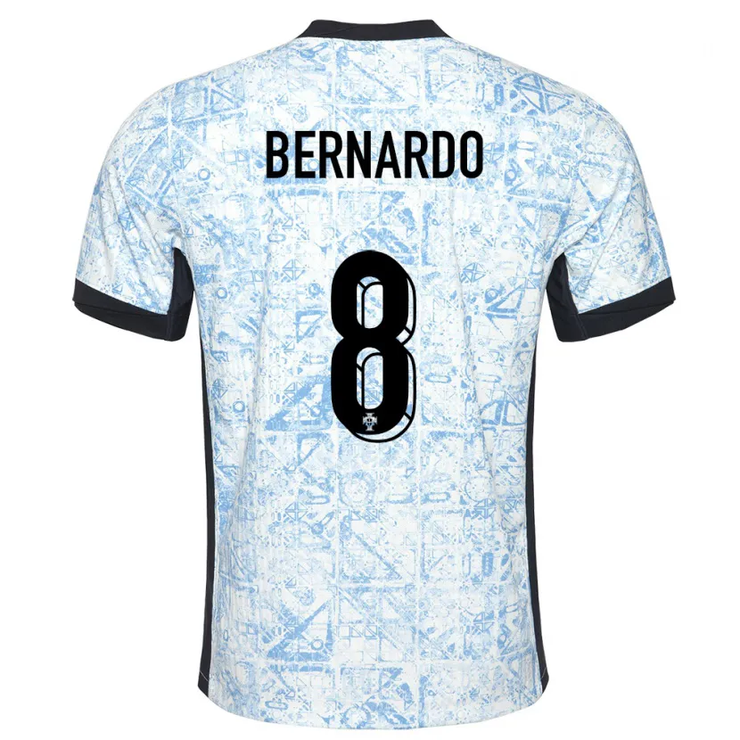 Danxen Herren Portugal Paulo Bernardo #8 Cremeblau Auswärtstrikot Trikot 24-26 T-Shirt Schweiz