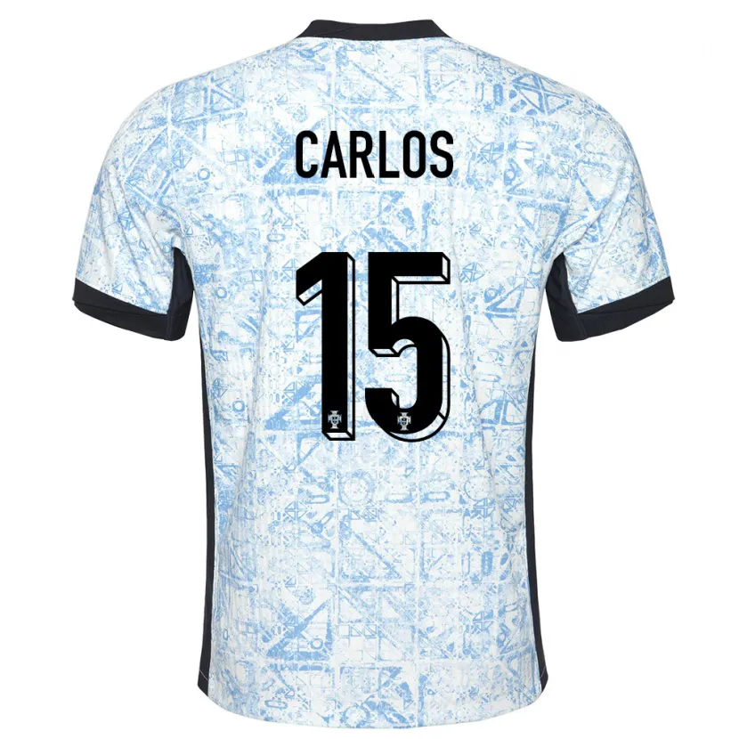 Danxen Herren Portugal Ze Carlos #15 Cremeblau Auswärtstrikot Trikot 24-26 T-Shirt Schweiz