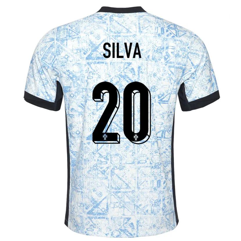 Danxen Herren Portugal Fabio Silva #20 Cremeblau Auswärtstrikot Trikot 24-26 T-Shirt Schweiz