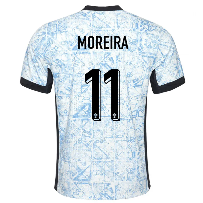 Danxen Herren Portugal Diego Moreira #11 Cremeblau Auswärtstrikot Trikot 24-26 T-Shirt Schweiz