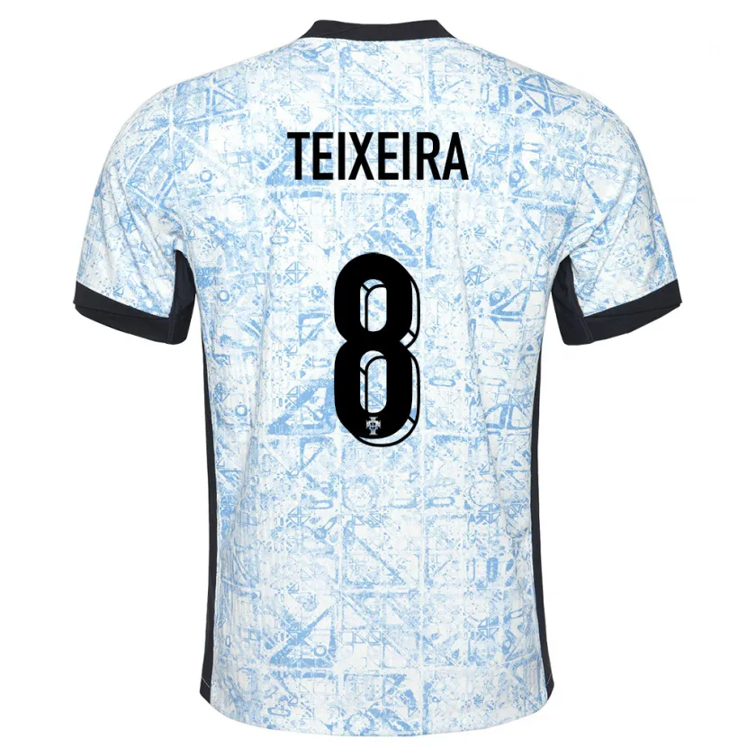 Danxen Herren Portugal Joao Teixeira #8 Cremeblau Auswärtstrikot Trikot 24-26 T-Shirt Schweiz