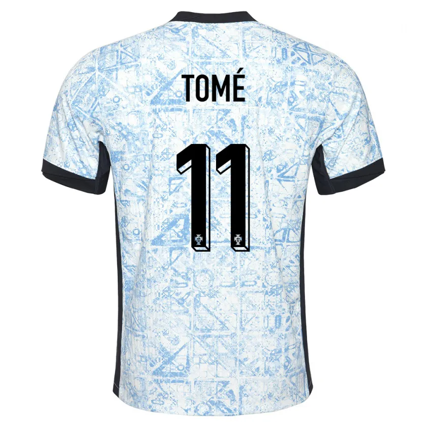 Danxen Herren Portugal Olivio Tome #11 Cremeblau Auswärtstrikot Trikot 24-26 T-Shirt Schweiz
