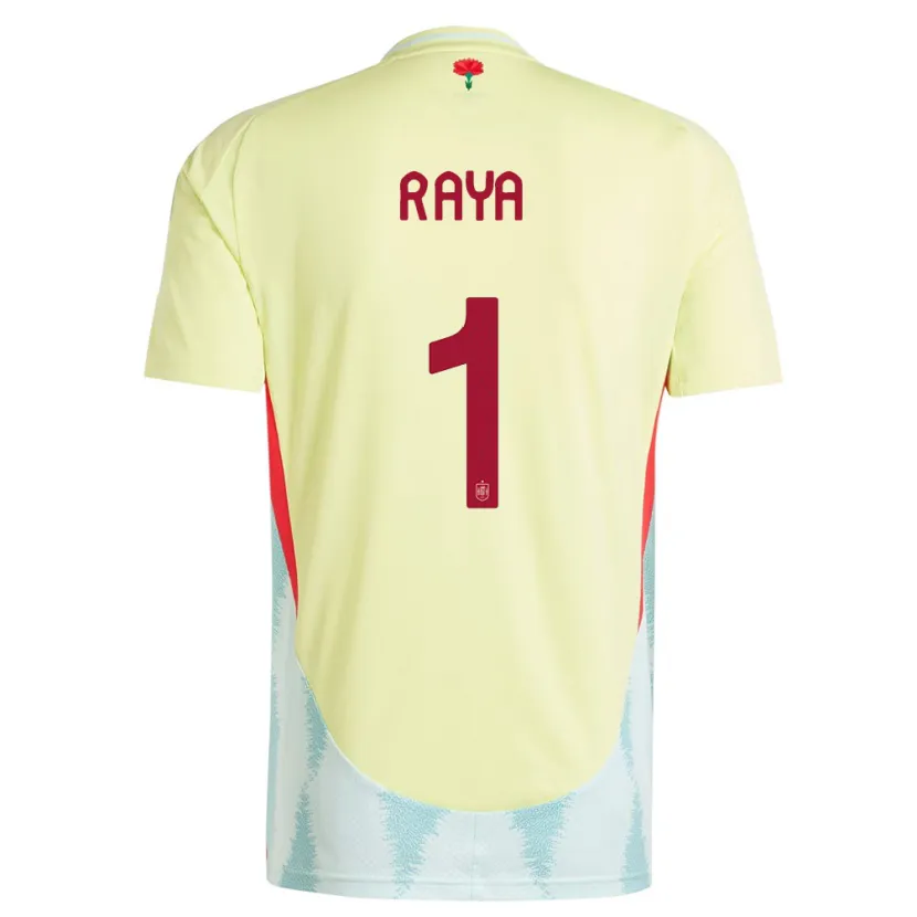Danxen Herren Spanien David Raya #1 Gelb Auswärtstrikot Trikot 24-26 T-Shirt Schweiz
