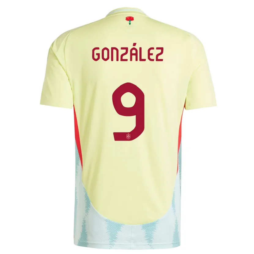 Danxen Herren Spanien Esther Gonzalez #9 Gelb Auswärtstrikot Trikot 24-26 T-Shirt Schweiz
