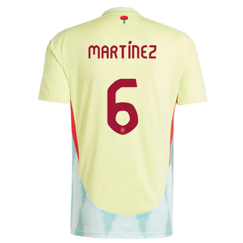 Danxen Herren Spanien Roger Martinez #6 Gelb Auswärtstrikot Trikot 24-26 T-Shirt Schweiz