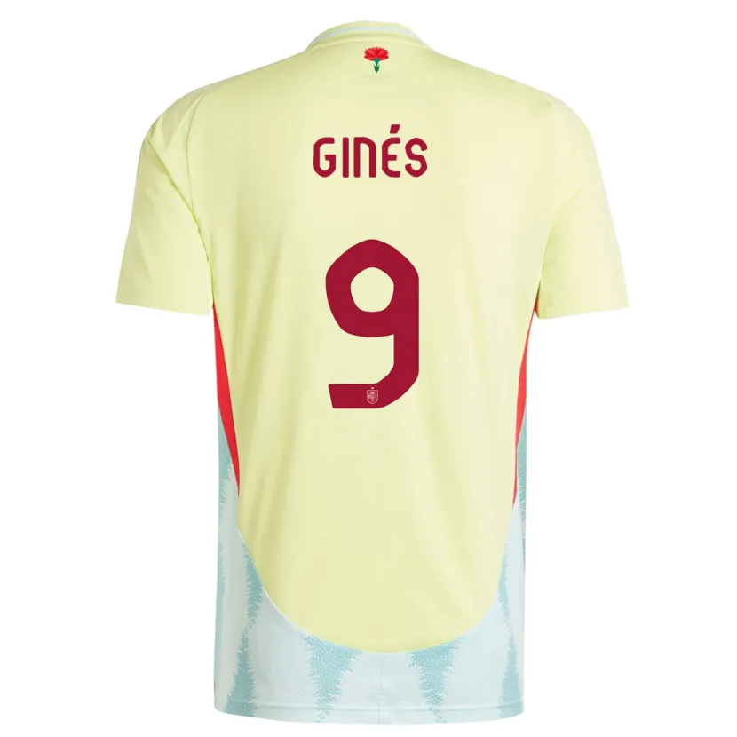 Danxen Herren Spanien Alvaro Gines #9 Gelb Auswärtstrikot Trikot 24-26 T-Shirt Schweiz