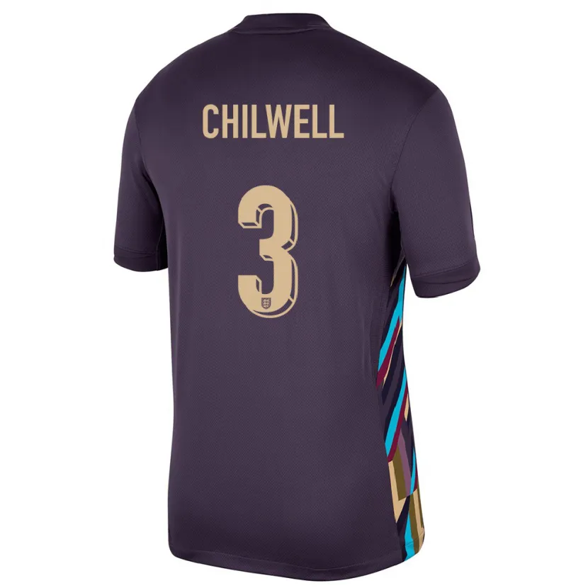 Danxen Herren England Ben Chilwell #3 Dunkle Rosine Auswärtstrikot Trikot 24-26 T-Shirt Schweiz