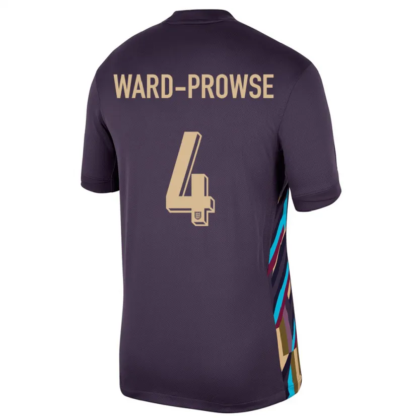 Danxen Herren England James Ward-Prowse #4 Dunkle Rosine Auswärtstrikot Trikot 24-26 T-Shirt Schweiz