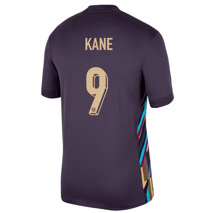 Danxen Herren England Harry Kane #9 Dunkle Rosine Auswärtstrikot Trikot 24-26 T-Shirt Schweiz