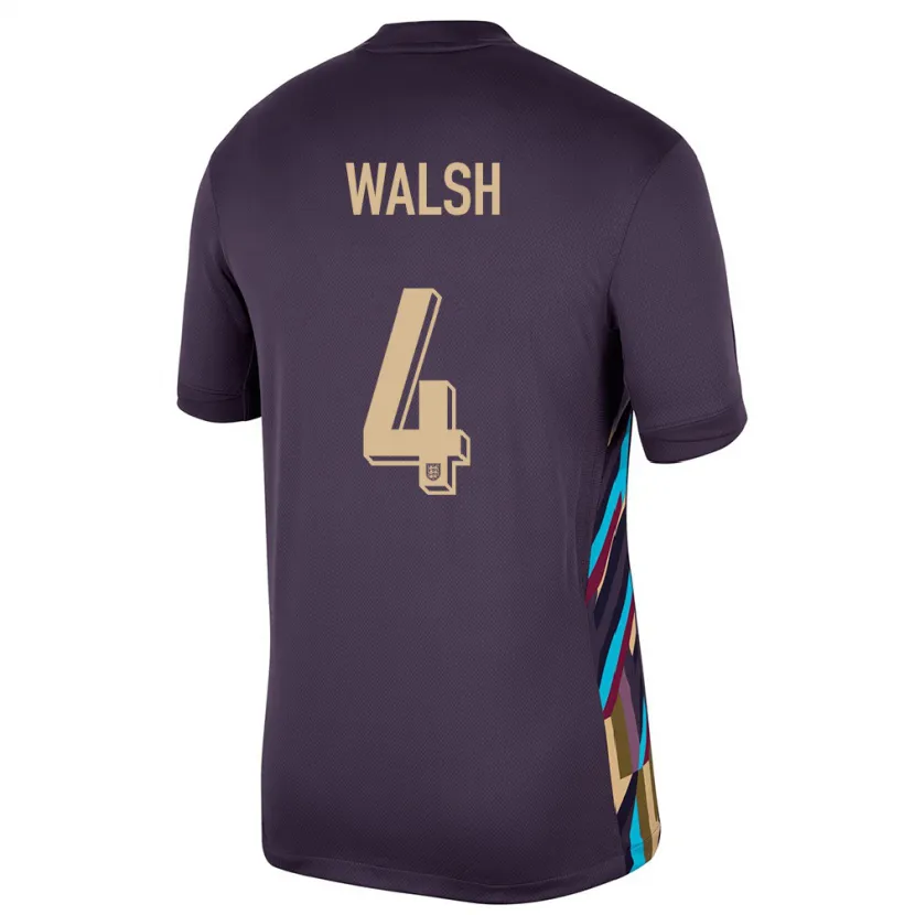 Danxen Herren England Keira Walsh #4 Dunkle Rosine Auswärtstrikot Trikot 24-26 T-Shirt Schweiz