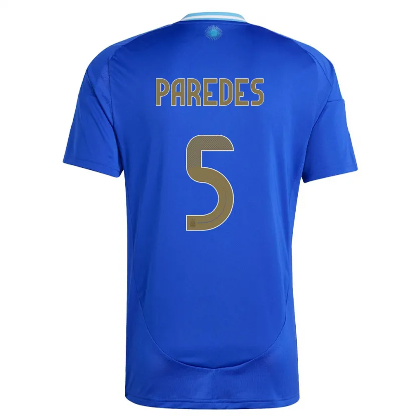 Danxen Herren Argentinien Leandro Paredes #5 Blau Auswärtstrikot Trikot 24-26 T-Shirt Schweiz