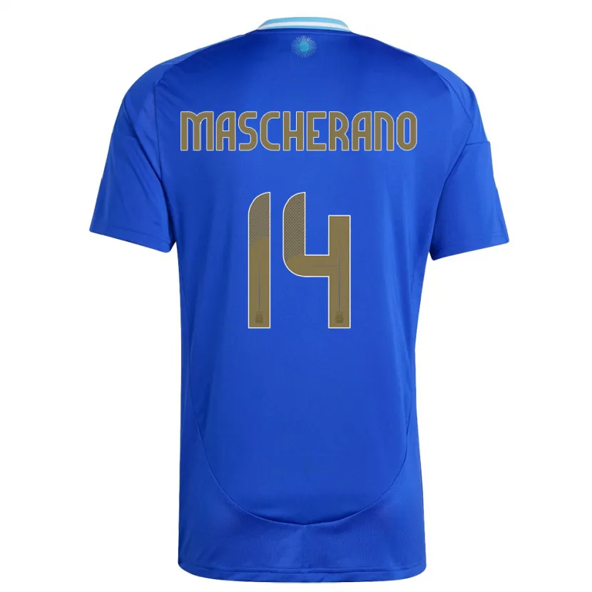 Danxen Herren Argentinien Javier Mascherano #14 Blau Auswärtstrikot Trikot 24-26 T-Shirt Schweiz