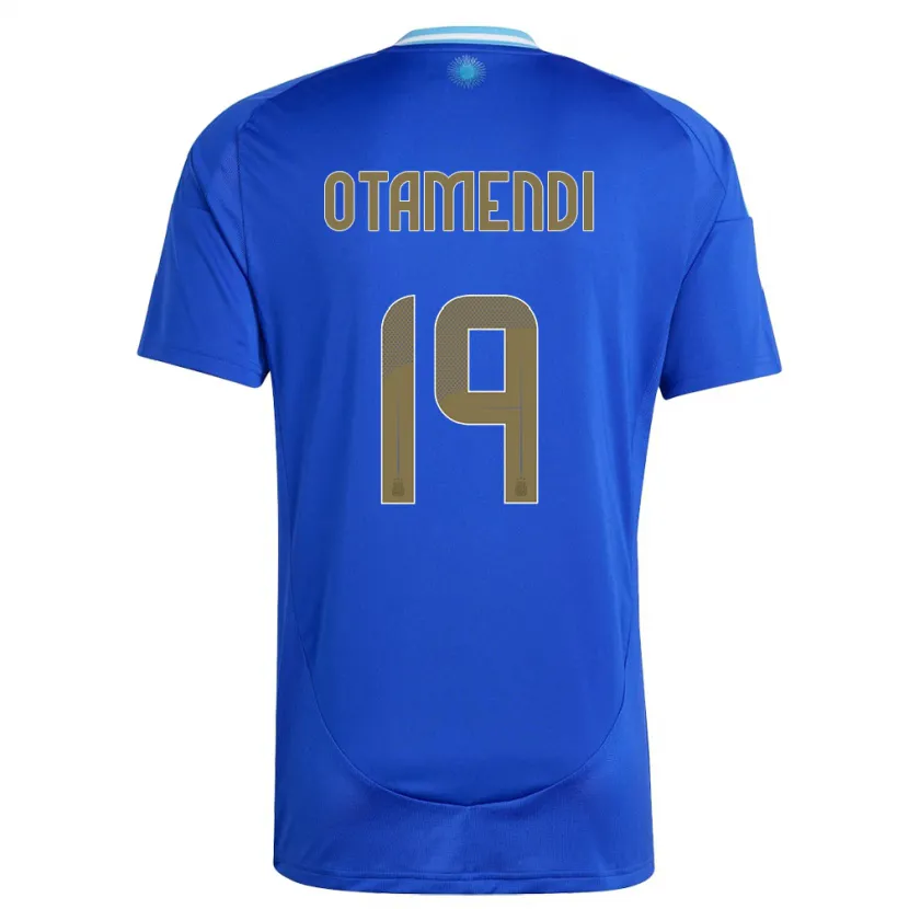Danxen Herren Argentinien Nicolas Otamendi #19 Blau Auswärtstrikot Trikot 24-26 T-Shirt Schweiz