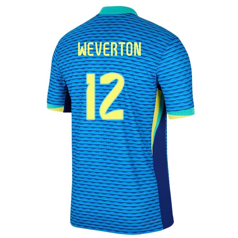Danxen Herren Brasilien Weverton #12 Blau Auswärtstrikot Trikot 24-26 T-Shirt Schweiz