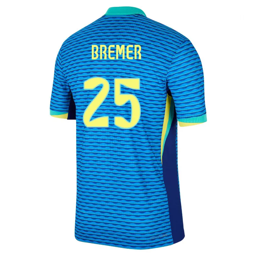Danxen Herren Brasilien Bremer #25 Blau Auswärtstrikot Trikot 24-26 T-Shirt Schweiz