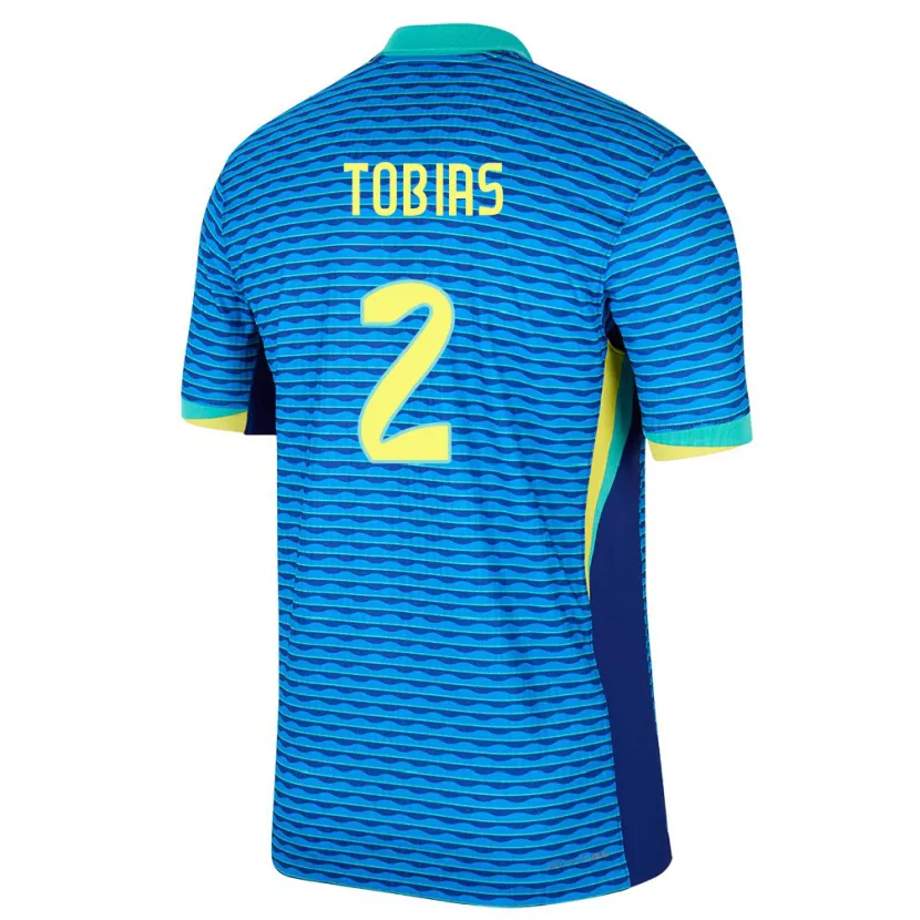 Danxen Herren Brasilien Vinicius Tobias #2 Blau Auswärtstrikot Trikot 24-26 T-Shirt Schweiz