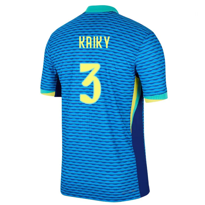 Danxen Herren Brasilien Kaiky #3 Blau Auswärtstrikot Trikot 24-26 T-Shirt Schweiz