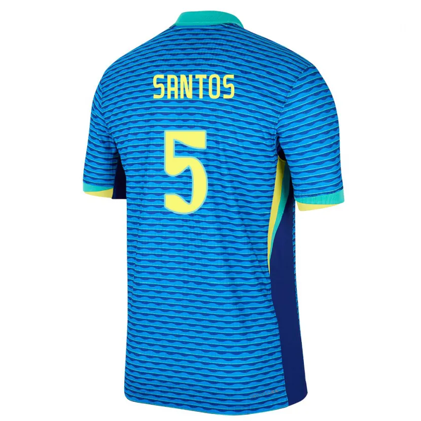 Danxen Herren Brasilien Andrey Santos #5 Blau Auswärtstrikot Trikot 24-26 T-Shirt Schweiz