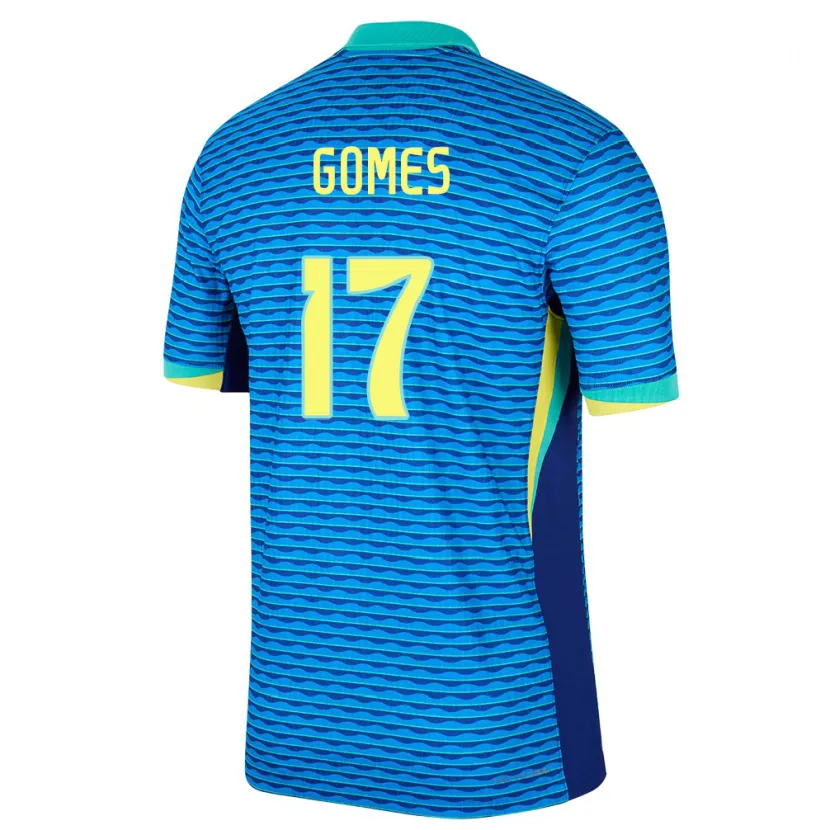 Danxen Herren Brasilien William Gomes #17 Blau Auswärtstrikot Trikot 24-26 T-Shirt Schweiz