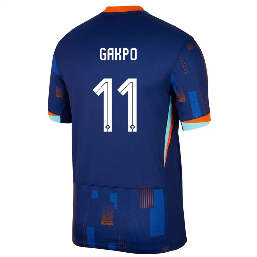 Danxen Herren Niederlande Cody Gakpo #11 Blau Auswärtstrikot Trikot 24-26 T-Shirt Schweiz