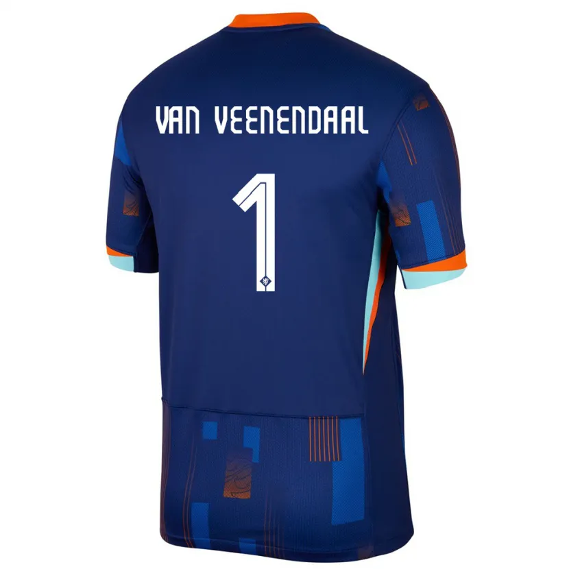 Danxen Herren Niederlande Sari Van Veenendaal #1 Blau Auswärtstrikot Trikot 24-26 T-Shirt Schweiz