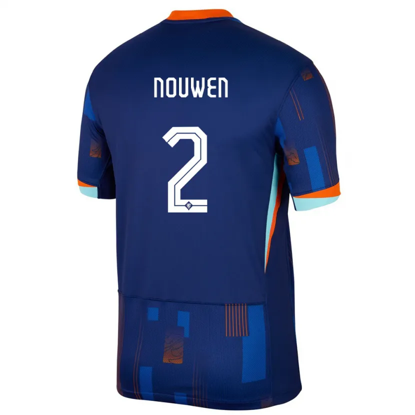 Danxen Herren Niederlande Aniek Nouwen #2 Blau Auswärtstrikot Trikot 24-26 T-Shirt Schweiz