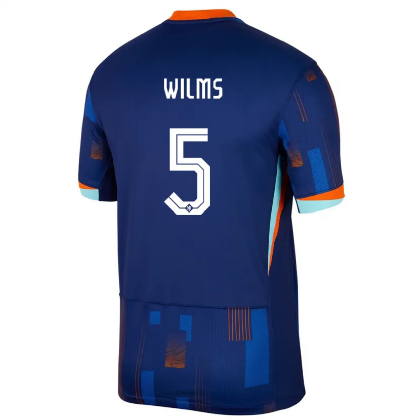 Danxen Herren Niederlande Lynn Wilms #5 Blau Auswärtstrikot Trikot 24-26 T-Shirt Schweiz