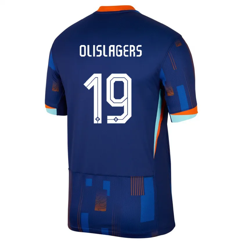Danxen Herren Niederlande Marisa Olislagers #19 Blau Auswärtstrikot Trikot 24-26 T-Shirt Schweiz