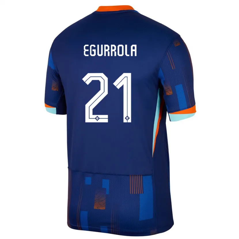 Danxen Herren Niederlande Damaris Egurrola #21 Blau Auswärtstrikot Trikot 24-26 T-Shirt Schweiz