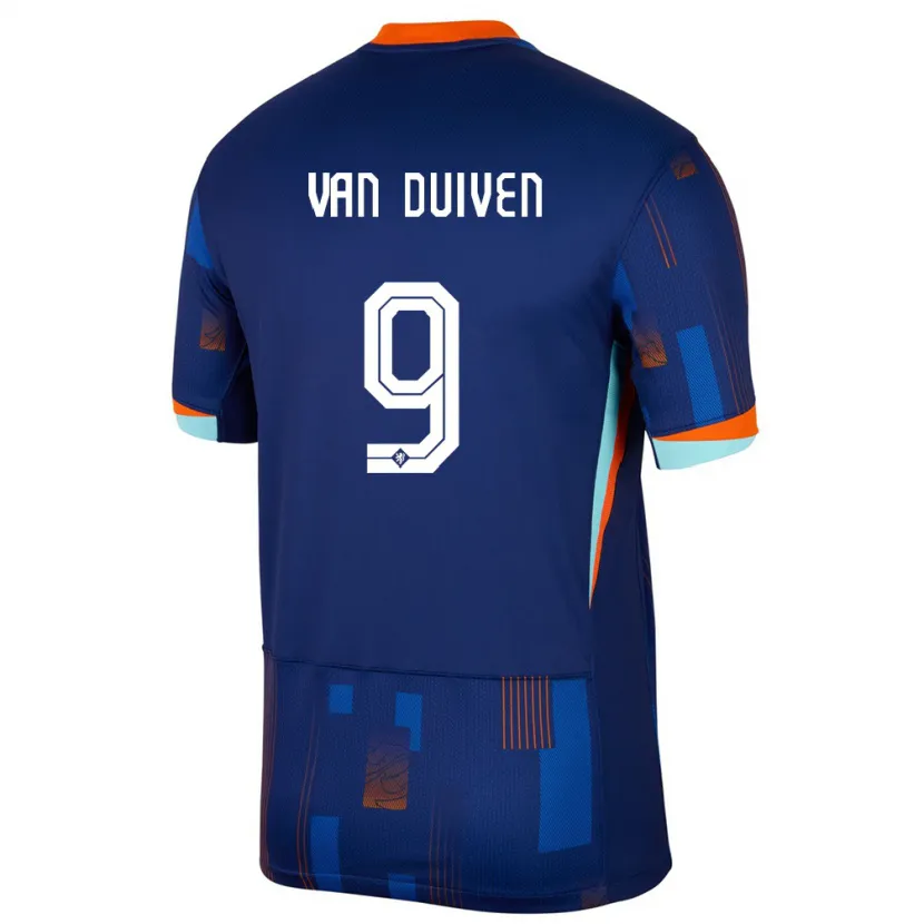 Danxen Herren Niederlande Jason Van Duiven #9 Blau Auswärtstrikot Trikot 24-26 T-Shirt Schweiz