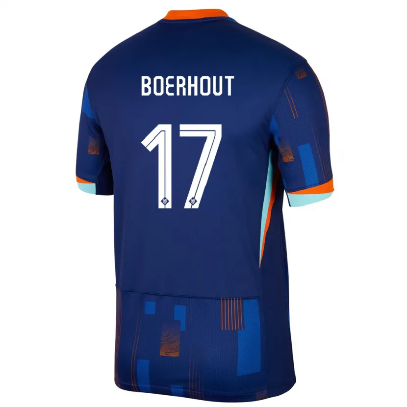 Danxen Herren Niederlande Yoram Boerhout #17 Blau Auswärtstrikot Trikot 24-26 T-Shirt Schweiz