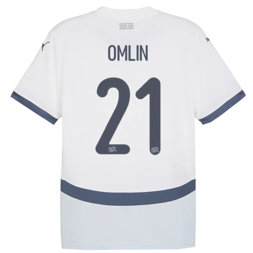 Danxen Herren Schweiz Jonas Omlin #21 Weiß Auswärtstrikot Trikot 24-26 T-Shirt Schweiz