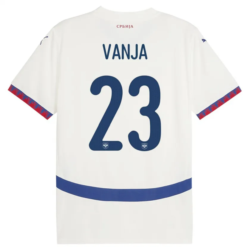 Danxen Herren Serbien Vanja Milinkovic-Savic #23 Weiß Auswärtstrikot Trikot 24-26 T-Shirt Schweiz