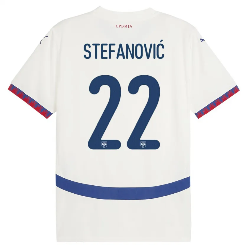 Danxen Herren Serbien Dejana Stefanovic #22 Weiß Auswärtstrikot Trikot 24-26 T-Shirt Schweiz