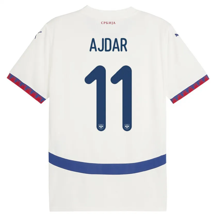 Danxen Herren Serbien Ognjen Ajdar #11 Weiß Auswärtstrikot Trikot 24-26 T-Shirt Schweiz