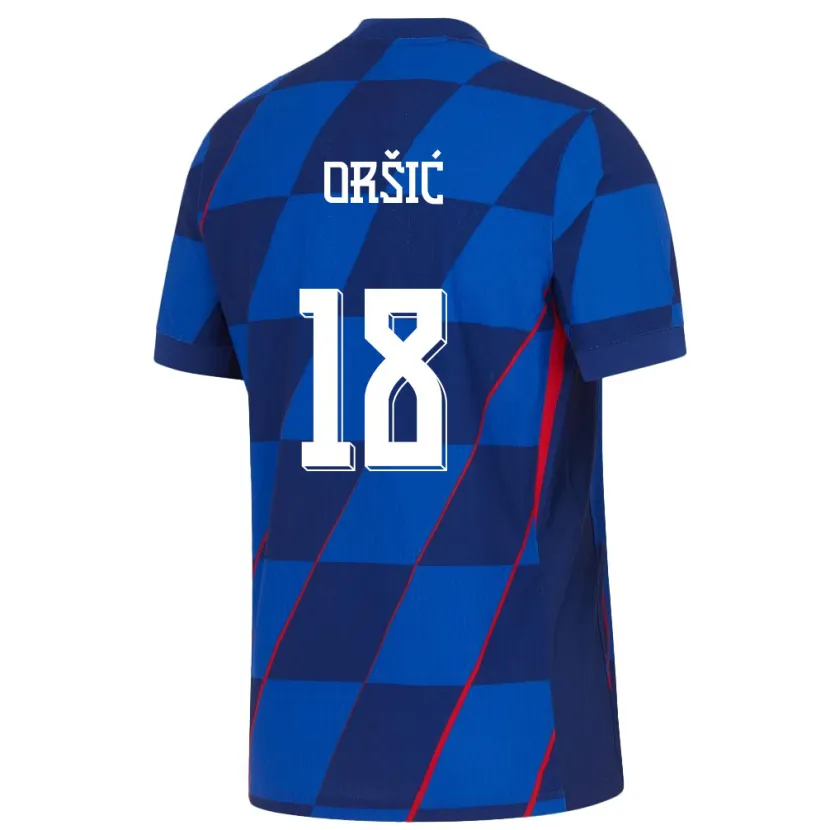Danxen Herren Kroatien Mislav Orsic #18 Blau Auswärtstrikot Trikot 24-26 T-Shirt Schweiz