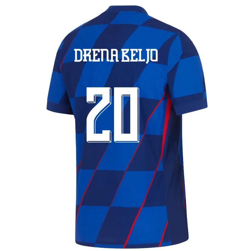 Danxen Herren Kroatien Dion Drena Beljo #20 Blau Auswärtstrikot Trikot 24-26 T-Shirt Schweiz