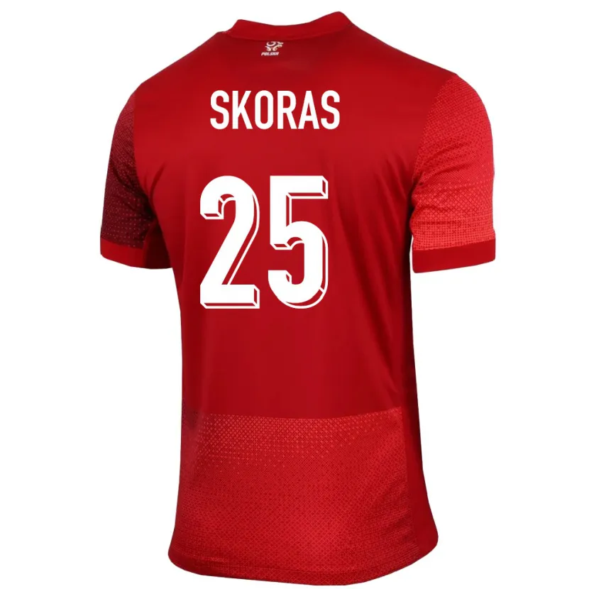 Danxen Herren Polen Michal Skoras #25 Rot Auswärtstrikot Trikot 24-26 T-Shirt Schweiz