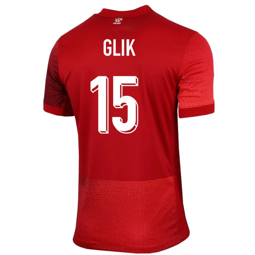 Danxen Herren Polen Kamil Glik #15 Rot Auswärtstrikot Trikot 24-26 T-Shirt Schweiz