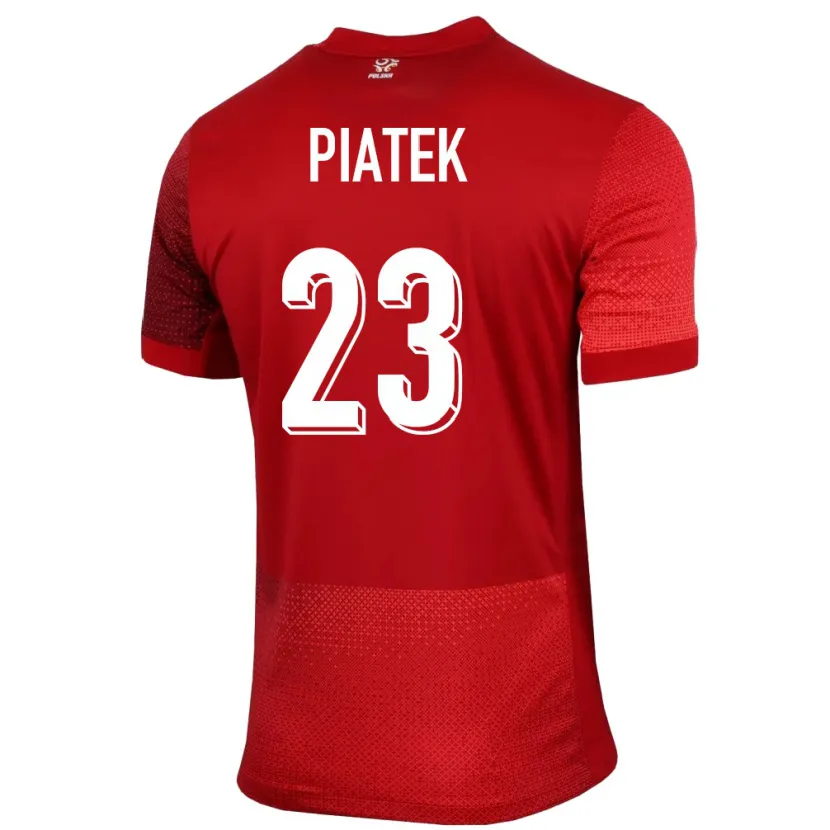 Danxen Herren Polen Krzysztof Piatek #23 Rot Auswärtstrikot Trikot 24-26 T-Shirt Schweiz