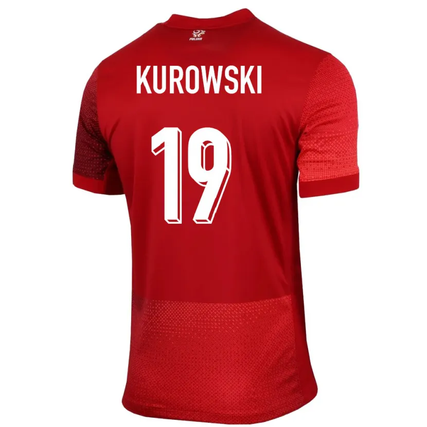Danxen Herren Polen Milosz Kurowski #19 Rot Auswärtstrikot Trikot 24-26 T-Shirt Schweiz