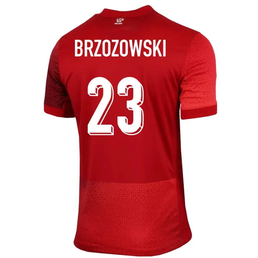 Danxen Herren Polen Milosz Brzozowski #23 Rot Auswärtstrikot Trikot 24-26 T-Shirt Schweiz