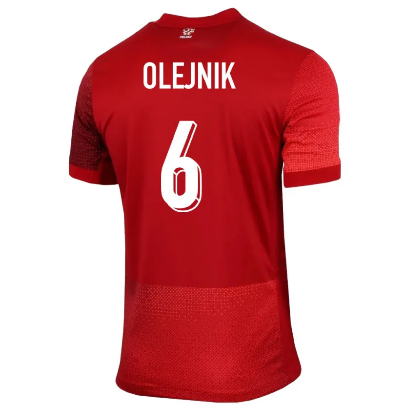 Danxen Herren Polen Patryk Olejnik #6 Rot Auswärtstrikot Trikot 24-26 T-Shirt Schweiz