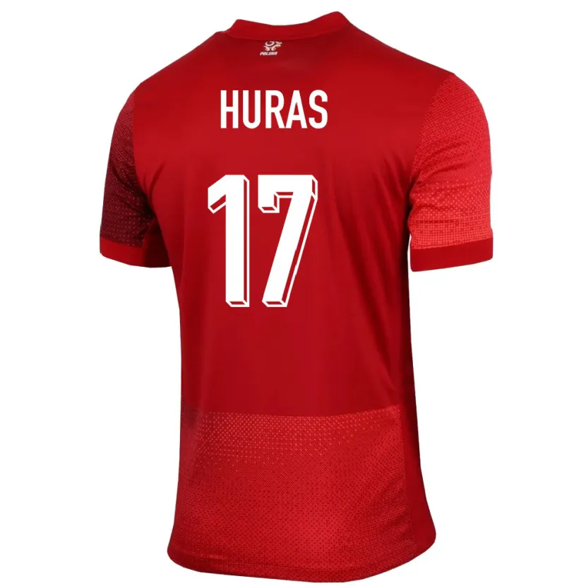 Danxen Herren Polen Mike Huras #17 Rot Auswärtstrikot Trikot 24-26 T-Shirt Schweiz