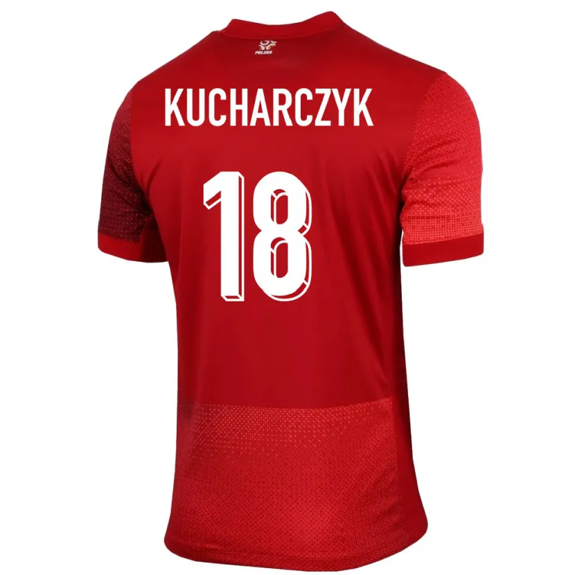 Danxen Herren Polen Filip Kucharczyk #18 Rot Auswärtstrikot Trikot 24-26 T-Shirt Schweiz