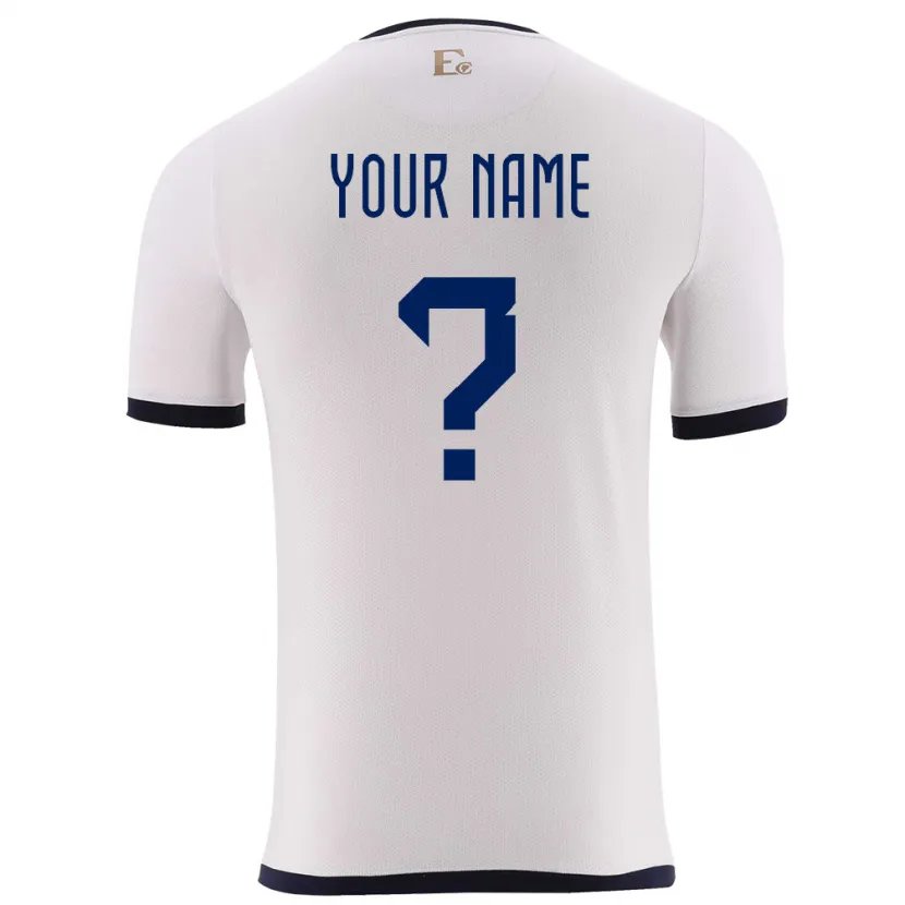 Danxen Herren Ecuador Ihren Namen #0 Weiß Auswärtstrikot Trikot 24-26 T-Shirt Schweiz