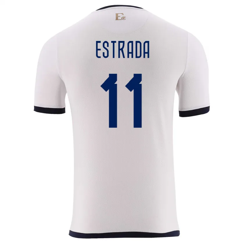 Danxen Herren Ecuador Michael Estrada #11 Weiß Auswärtstrikot Trikot 24-26 T-Shirt Schweiz