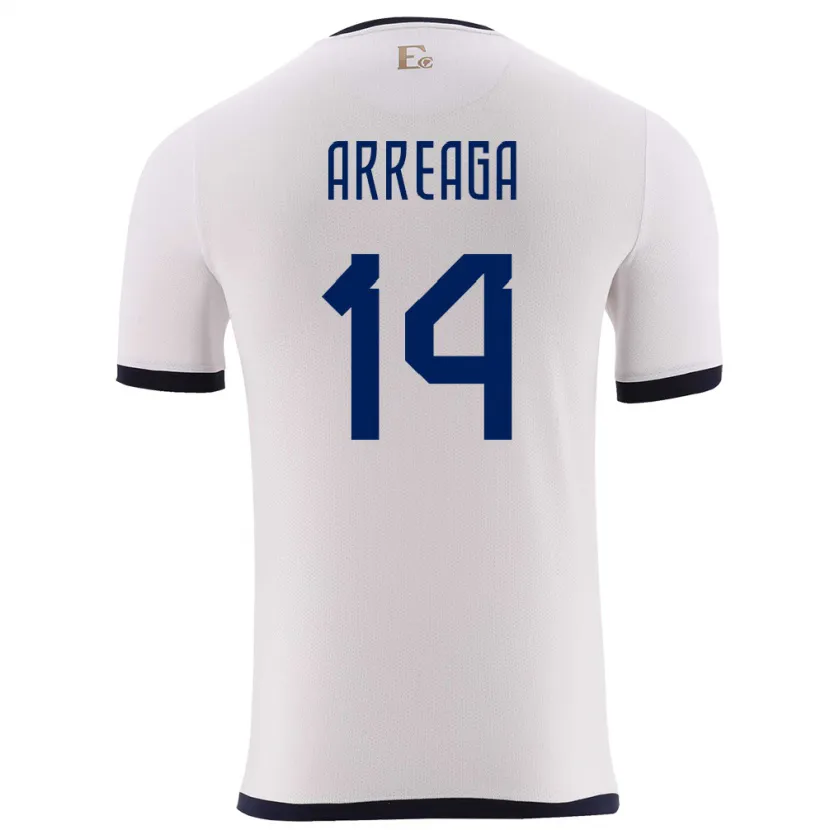 Danxen Herren Ecuador Xavier Arreaga #14 Weiß Auswärtstrikot Trikot 24-26 T-Shirt Schweiz